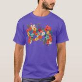 Gamer Floral Gaming Flower Video Games Controller Tシャツ (正面)
