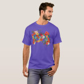 Gamer Floral Gaming Flower Video Games Controller Tシャツ (正面フル)