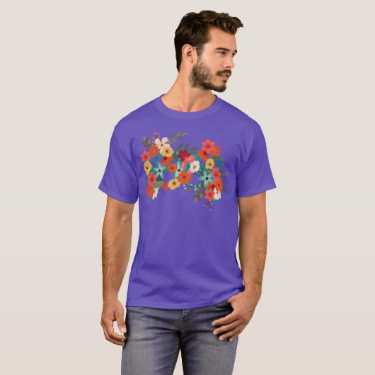 Gamer Floral Gaming Flower Video Games Controller Tシャツ (正面フル)