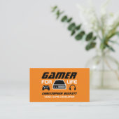 Gamer for Life、ビデオゲーム開発者、デザイナー 名刺 (スタンド正面)
