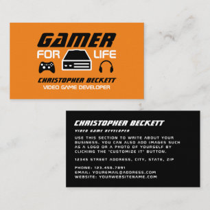 Gamer for Life、ビデオゲーム開発者、デザイナー 名刺
