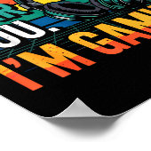 Gamer Funny Can't Hear You I'm Gaming  ポスター (角)