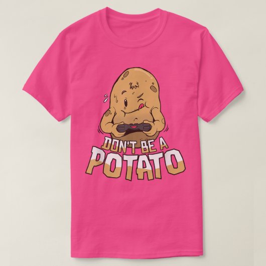 Gamer Funny Cute Potato Video Games T-Shirt Tシャツ (デザイン正面)