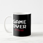 Gamer Game Over  コーヒーマグカップ (左)
