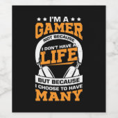 Gamer Gift | Proud I Am A Gamer ワインラベル (シングルラベル)
