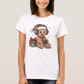 Gamer Gingerbread Xmas Gaming Tシャツ (正面)