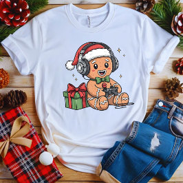 Gamer Gingerbread Xmas Gaming Tシャツ