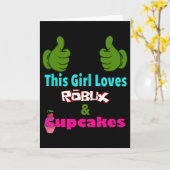 Gamer Girl Design Saying This Girl Loves Robux And カード (黄色い花)