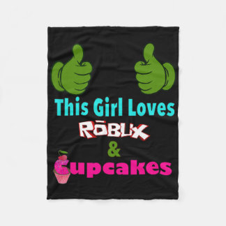 Gamer Girl Design Saying This Girl Loves Robux And フリースブランケット