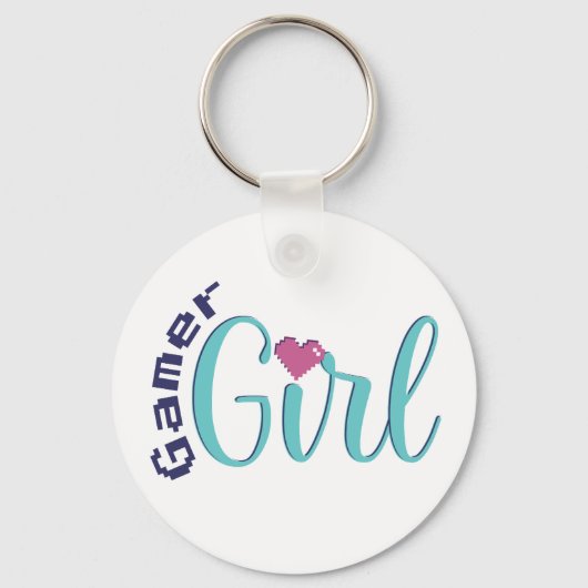 Gamer Girl Keychain - Perfect Gaming Gift キーホルダー (正面)