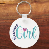 Gamer Girl Keychain - Perfect Gaming Gift キーホルダー (正面)