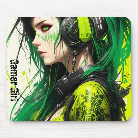 Gamer Girl Mousepad マウスパッド (正面)