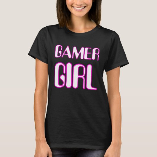 Gamer Girl Nerd Girl Cute Gaming  Geek Nerd Outfit Tシャツ (正面)