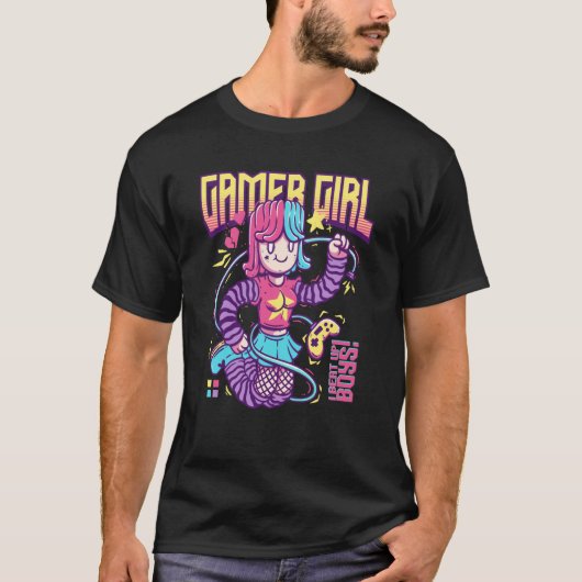 Gamer Girl PC Gaming Video Game E girl Computer Ga Tシャツ (正面)