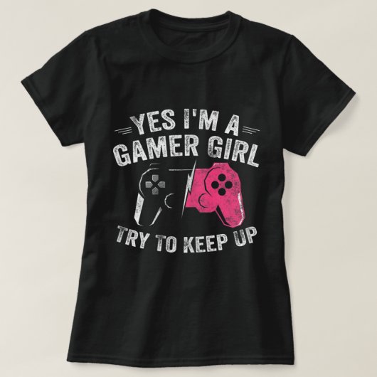 Gamer Girl Power Design for Video Game Lovers Tシャツ (デザイン正面)