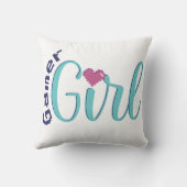 Gamer Girl Throw Pillow - Perfect Gaming Gift クッション (裏面)