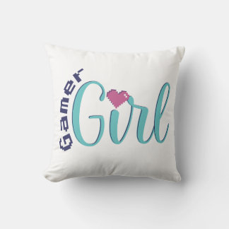 Gamer Girl Throw Pillow - Perfect Gaming Gift クッション
