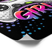 Gamer Girl Video Game Controller Gaming Birthday G ポスター (角)