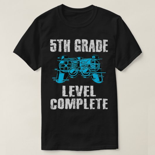 Gamer Graduation 5th Grade Level Complete Video Ga Tシャツ (デザイン正面)
