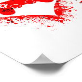 Gamer Heart Valentines Day Video Games Boys Kids T ポスター (角)