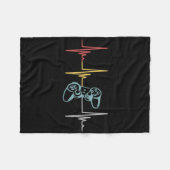 Gamer Heartbeat Controller For Nerd Multiplayer Ga フリースブランケット (正面(横))