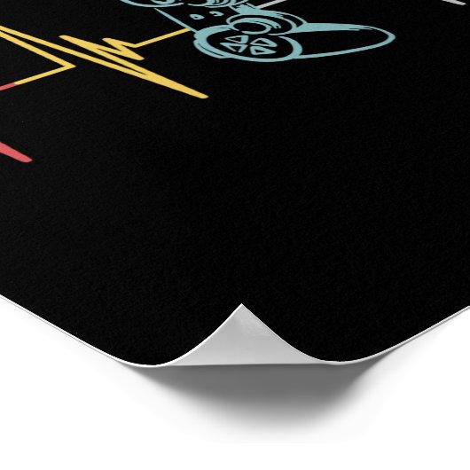 Gamer Heartbeat Controller For Nerd Multiplayer Ga ポスター (角)