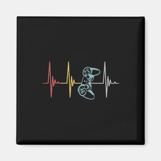 Gamer Heartbeat Controller For Nerd Multiplayer Ga マグネット (正面)