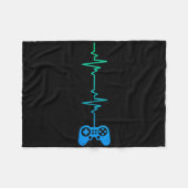 Gamer Heartbeat Cool Video Game Controller For Ner フリースブランケット (正面(横))