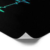 Gamer Heartbeat Cool Video Game Controller For Ner ポスター (角)