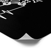 Gamer Heartbeat Video Games Boys Teens Boys Kids  ポスター (角)