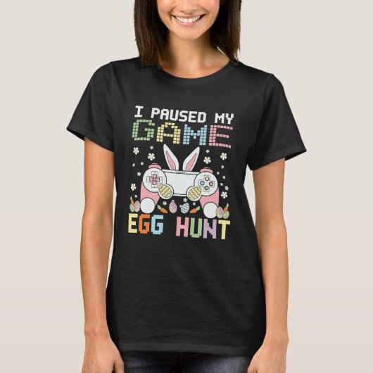Gamer I Paused My Game To Egg Hunt Easter Boys Kid Tシャツ (正面)