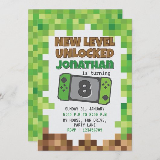 GAMER INVITATION 招待状 (正面/裏面)