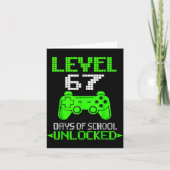 Gamer Level 6 7 Unlocked 100th Day Of School Meme  カード (正面)