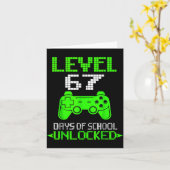 Gamer Level 6 7 Unlocked 100th Day Of School Meme  カード (黄色い花)