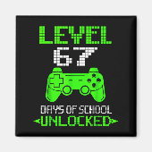 Gamer Level 6 7 Unlocked 100th Day Of School Meme  マグネット (正面)