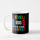 Gamer Level Unlocked 100 Days Of School Student Bo コーヒーマグカップ (左)