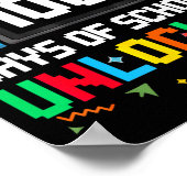 Gamer Level Unlocked 100 Days Of School Student Bo ポスター (角)