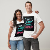 Gamer Life Tshirt – Eat. Sleep. Game. Repeat. Tシャツ (ユニセックス)