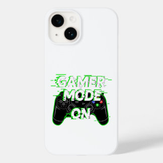 Gamer Mode ON - ネオン グリッチ ゲーミング Tシャツ デザイン Case-Mate iPhone 14ケース
