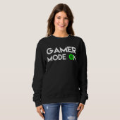 Gamer Mode on Clothes heartbeat play video Games c スウェットシャツ (正面フル)