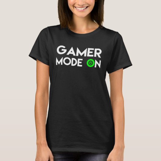 Gamer Mode on Clothes heartbeat play video Games c Tシャツ (正面)