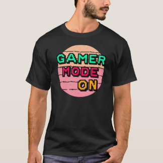 Gamer Mode On Fun gamer design for video game and  Tシャツ