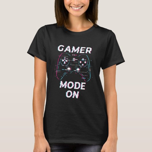 Gamer Mode On Vaporwave Aesthetic Video Game Contr Tシャツ (正面)