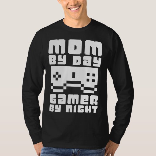 Gamer Mom Motherhood Joystick Controller Video Gam Tシャツ (正面)