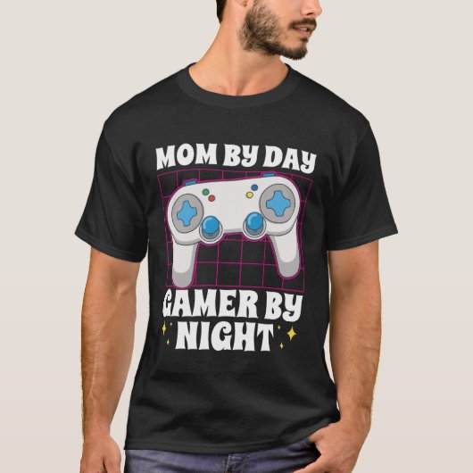 Gamer Mom Motherhood Joystick Controller Video Gam Tシャツ (正面)
