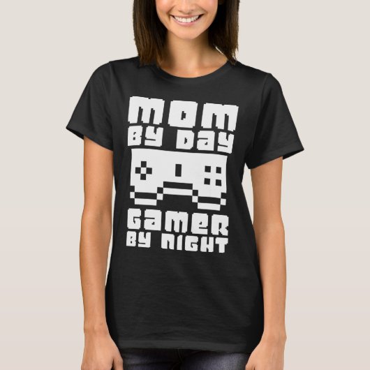 Gamer Mom Motherhood Joystick Controller Video Gam Tシャツ (正面)