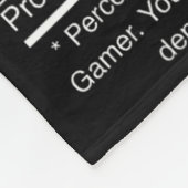 Gamer Nutritional Facts Cool Gamer Video Game Funn フリースブランケット (角)