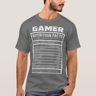 GAMER NUTRITIONAL FACTS Shirt Cool Gaming Video Ga Tシャツ