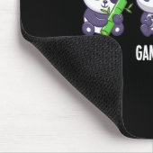 Gamer Panda Eating Gaming Sleeping For Multiplayer マウスパッド (コーナー)