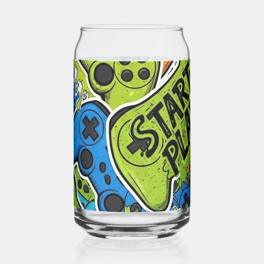 Gamer Pattern ガラス缶 (正面)